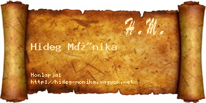 Hideg Mónika névjegykártya